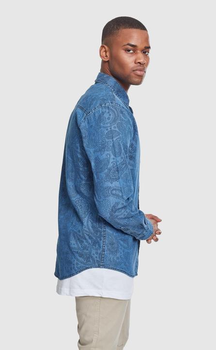 Produktbild Urban Classics Printed Paisley Denim Shirt (S)