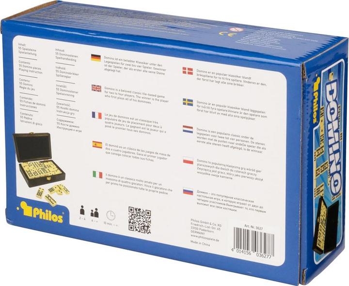 Actual product image Philos Domino double walnut look (English, French, German, Italian, 2 - 4 Players)