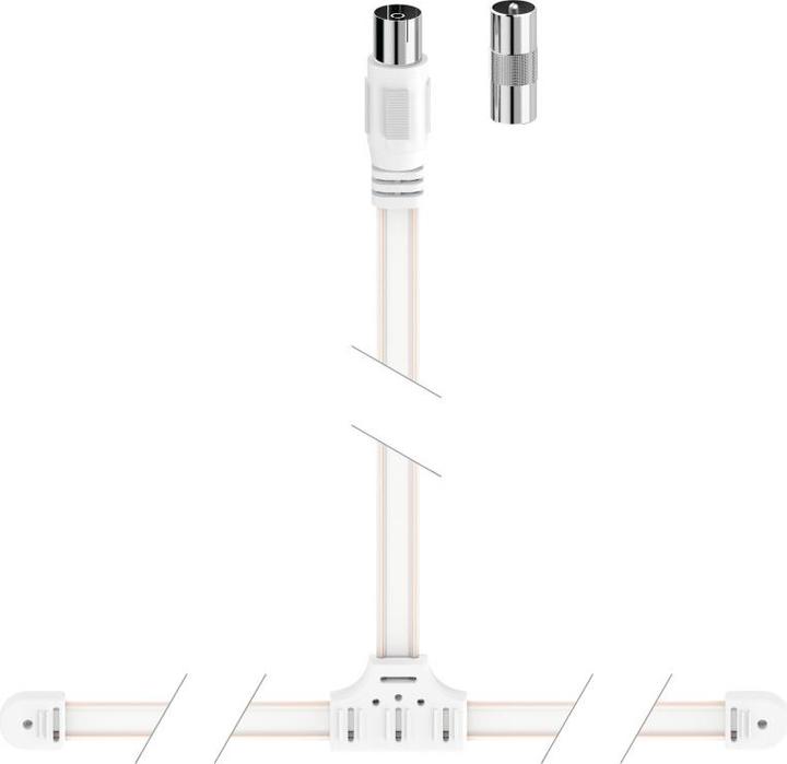 Immagine prodotto Hama Antenna da lancio (dipolo), coassiale, adattatore incluso (Cavi antenna)