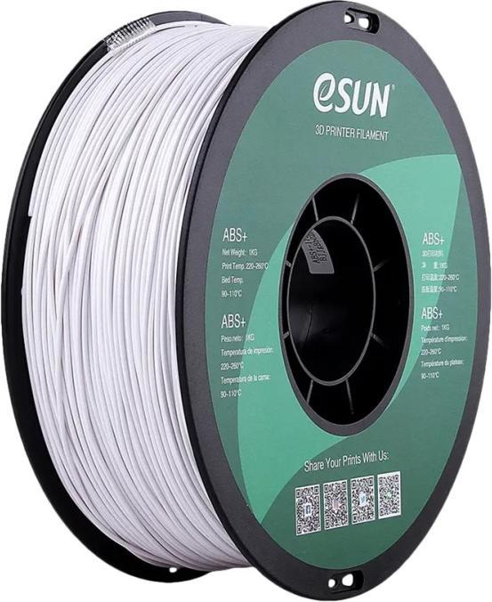 Actual product image eSUN ABS+ 1.75mm Cold White 1kg 3D Filament (ABS, 1.75 mm, 1000 g, White)