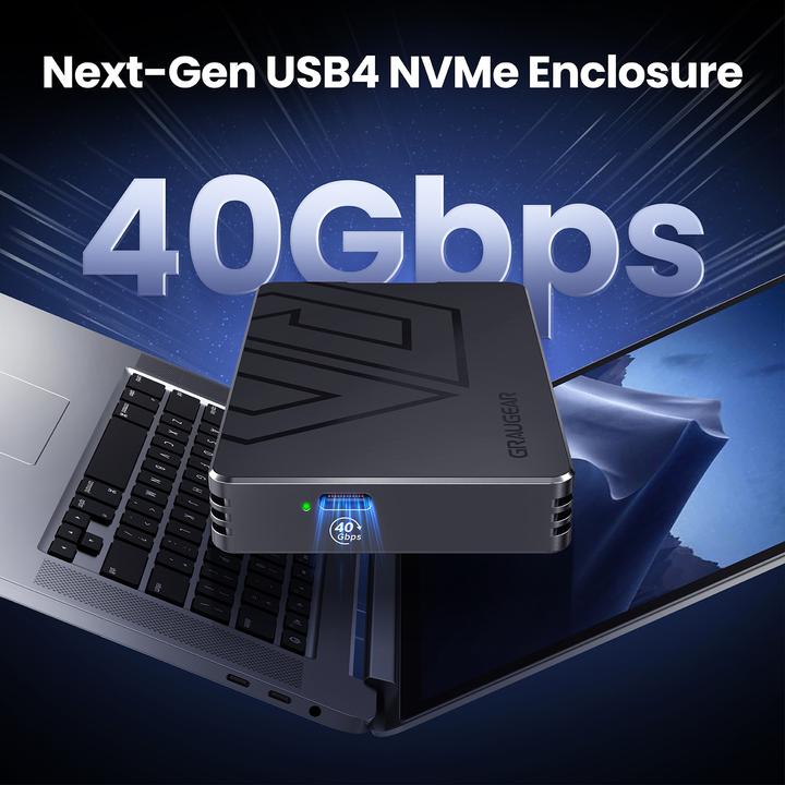 Actual product image Graugear externes M.2-SSD-Gehäuse mit PCIe 4.0 USB-C (M.2)