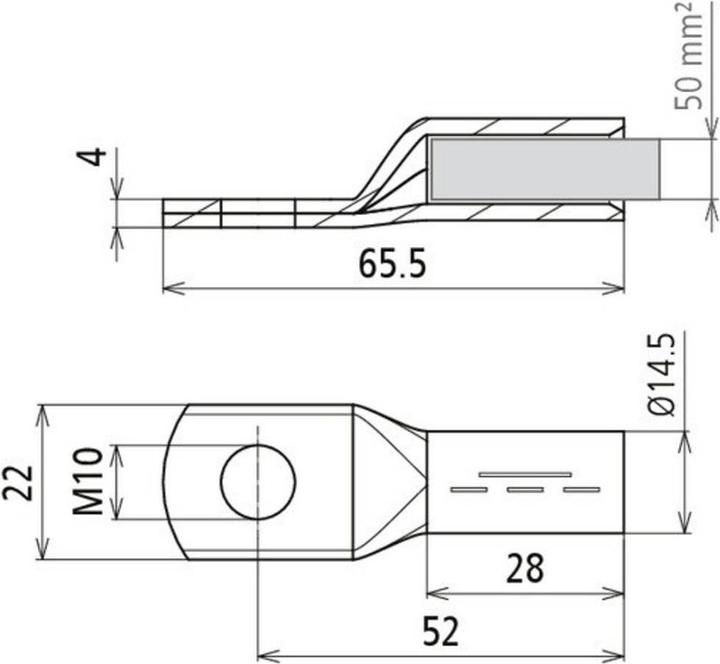 Actual product image Dehn Press cable lug