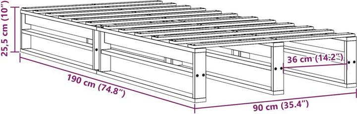 Image du produit vidaXL Bettrahmen (90 x 190 cm)