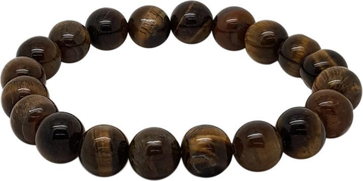 Immagine prodotto Leyda Bracciale Uomo Occhio di Tigre Marrone (20 cm, Pietra)