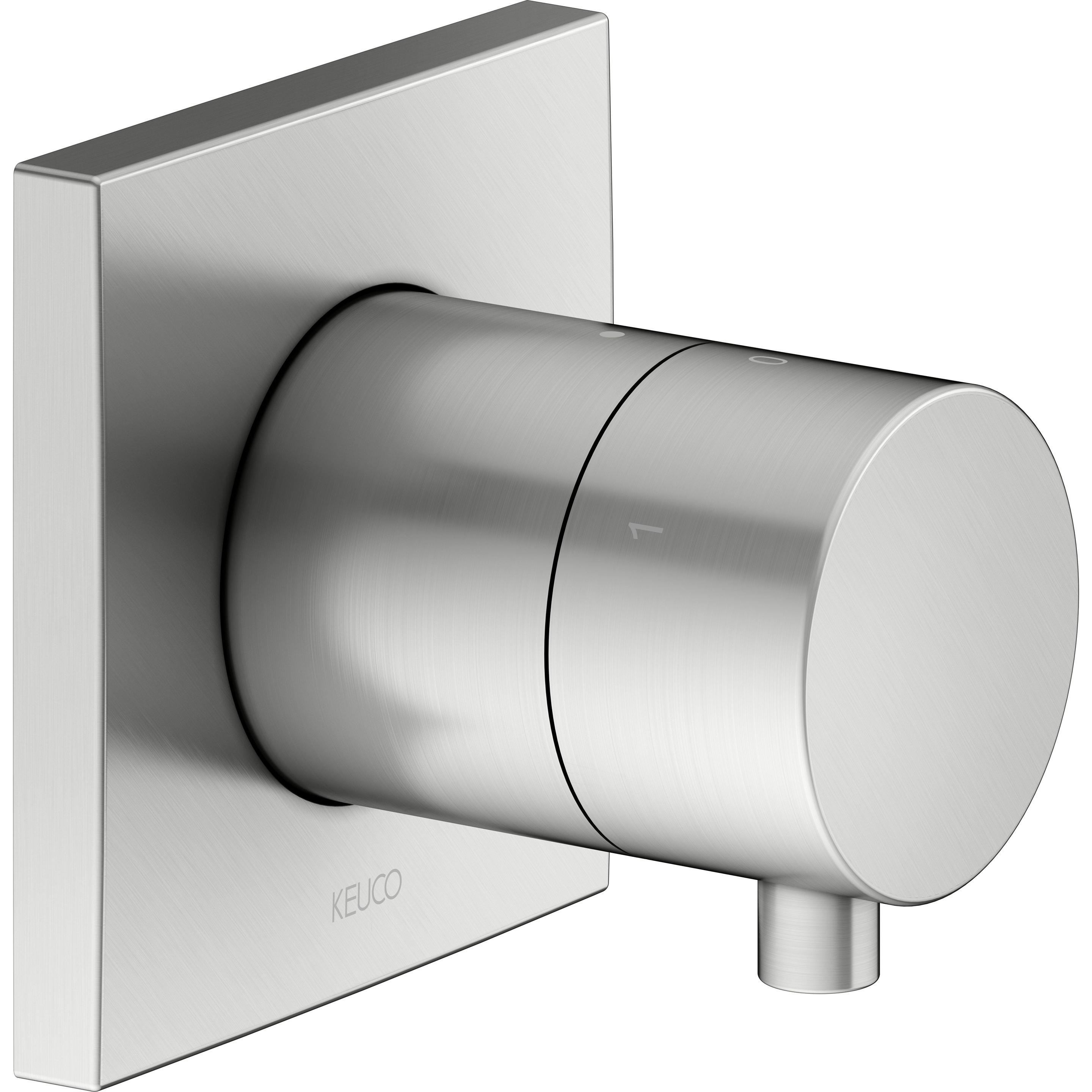 Keuco, Badarmatur, IXMO Umstellventil Unterputz für 3 Verbraucher mit Comfort Griff, mit Absperrung, Rosette eck