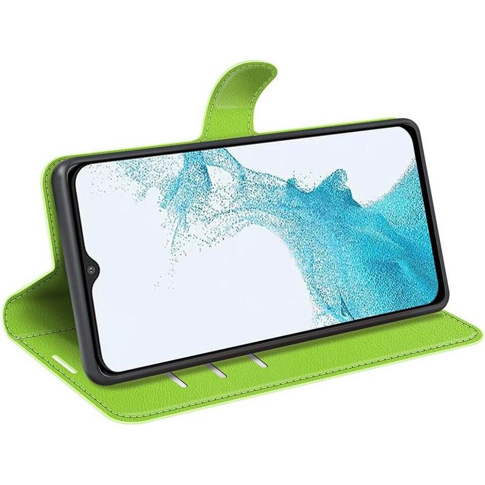 Thumbnail - Cover-Discount Galaxy A23 - Leder Etui Hülle grün (Samsung Galaxy A23), Smartphone Hülle, Grün