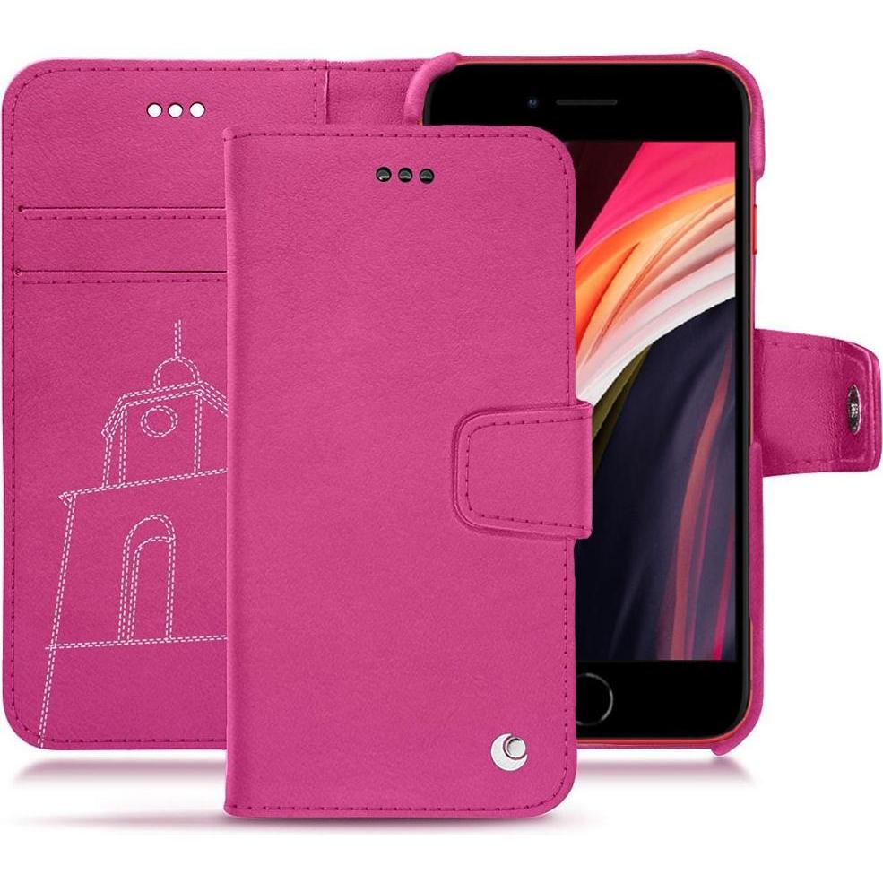 Noreve Lederschutzhülle Wallet (Apple iPhone SE (2nd Gen), Apple iPhone SE (3rd Gen)), Smartphone Hülle, Rosa