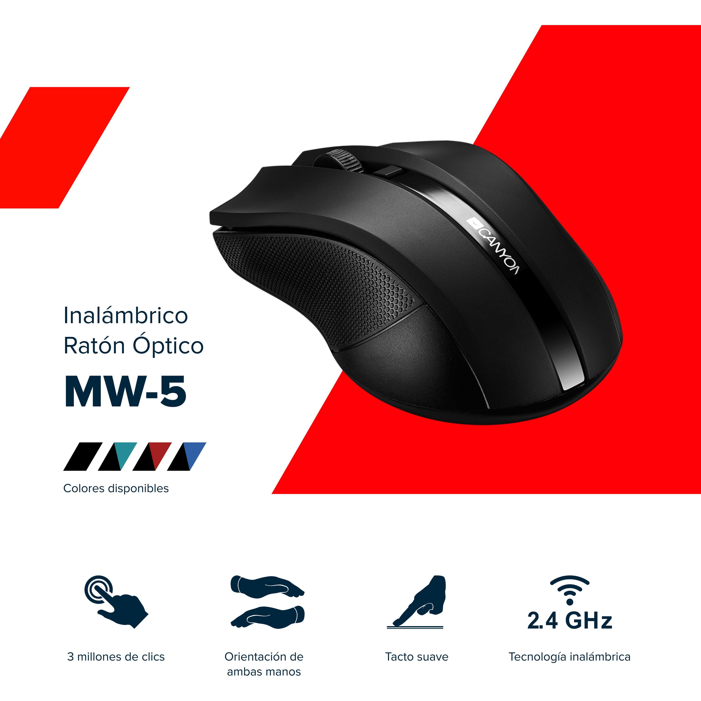 Thumbnail - Canyon Maus MW-5 Wireless optical 4 Tasten (Kabellos), Maus, Blau