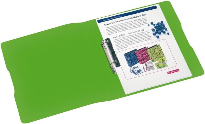 Actual product image Herlitz Ring binder easy orga to go, A4, 2-ring, apple opaque D-Combi mechanism, spine width: 27 mm (A4, 27 mm, 1 pcs.)