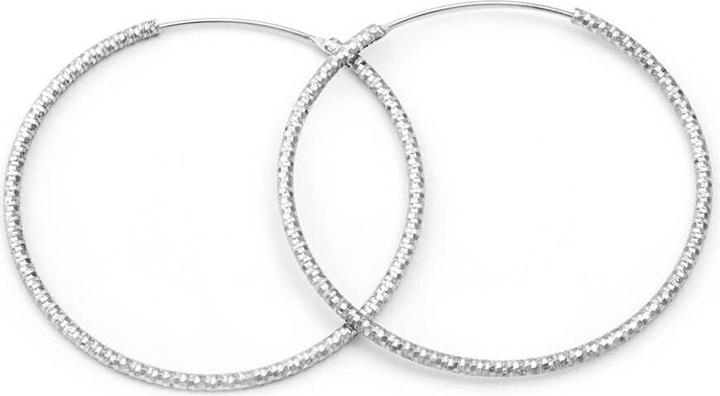 Produktbild Beneto Luxury round silver earrings AGUC787 - Diameter: 7.5 cm (L)