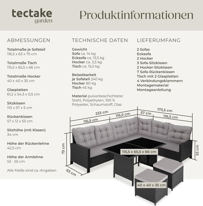 Produktbild tectake Barletta