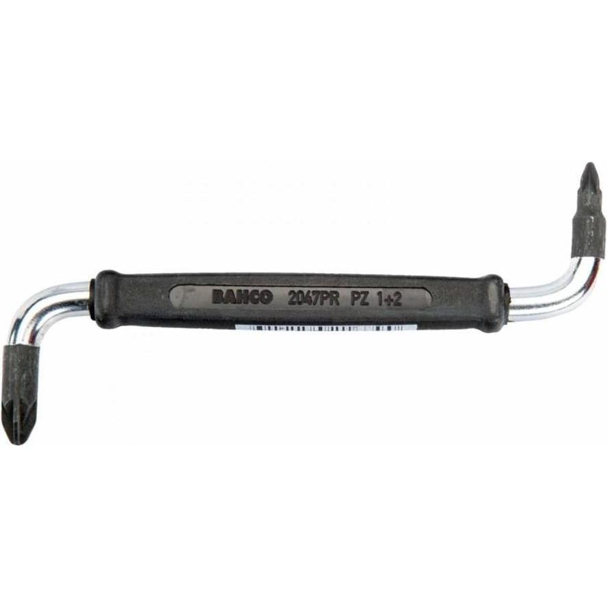 Thumbnail - Bahco, Sechskantschlüssel, Winkelschraubendreher für Pozidriv-Schrauben (PZ1 und PZ2 x 100 mm), doppelt abgewinkelt