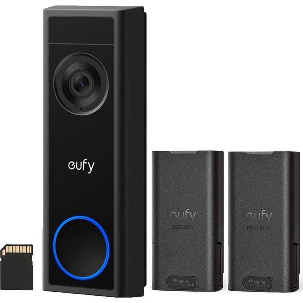 eufy, Campanello + Citofono, Security C31 Video Deurbel- 2K Resolutie - Nachtzicht - Draadloos/Batterij + (Funk)