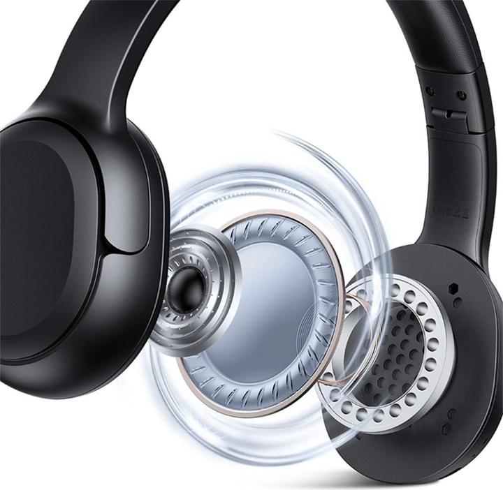 Actual product image Usams Słuchawki Bluetooth 5.3 nauszne Yun Series czarny/black TDLYEJYX01 (USAMS-YG23) (ANC, 40 h, Wireless)