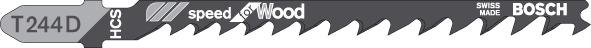 Image du produit Bosch Professional Zubehör Lame de scie sauteuse T 244 D Speed for Wood, pack de 100
