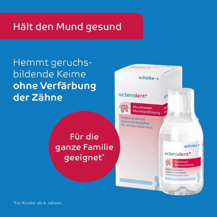 Produktbild Schülke octenident Mundspüllösung - Hygienische Mundpflege für die ganze Familie, 250 ml Lösung (Mundspülung)