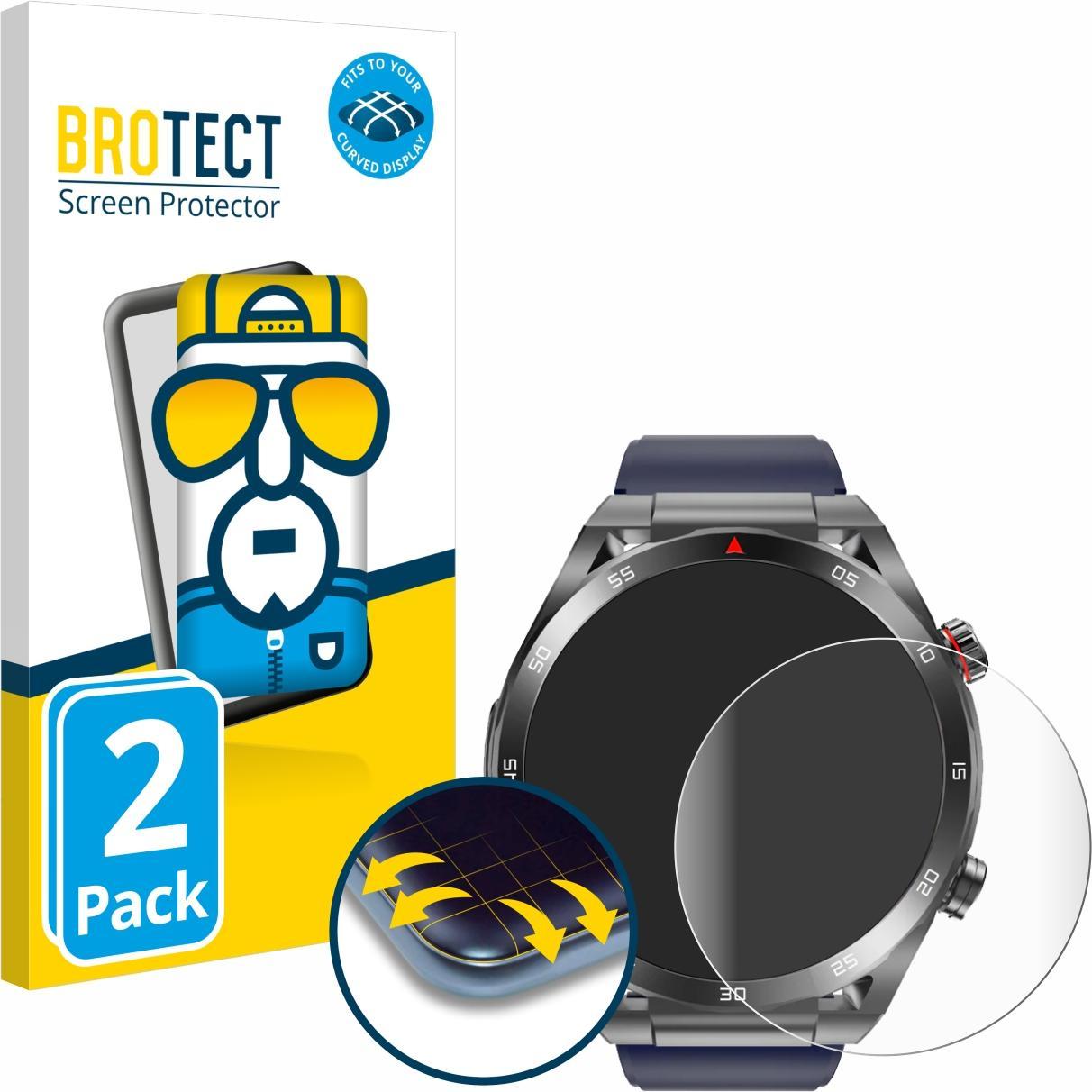 BROTECT Fullscreen Schutzfolie Displayschutz Folie Klar Transparent, Smartwatch Schutzfolie, Transparent