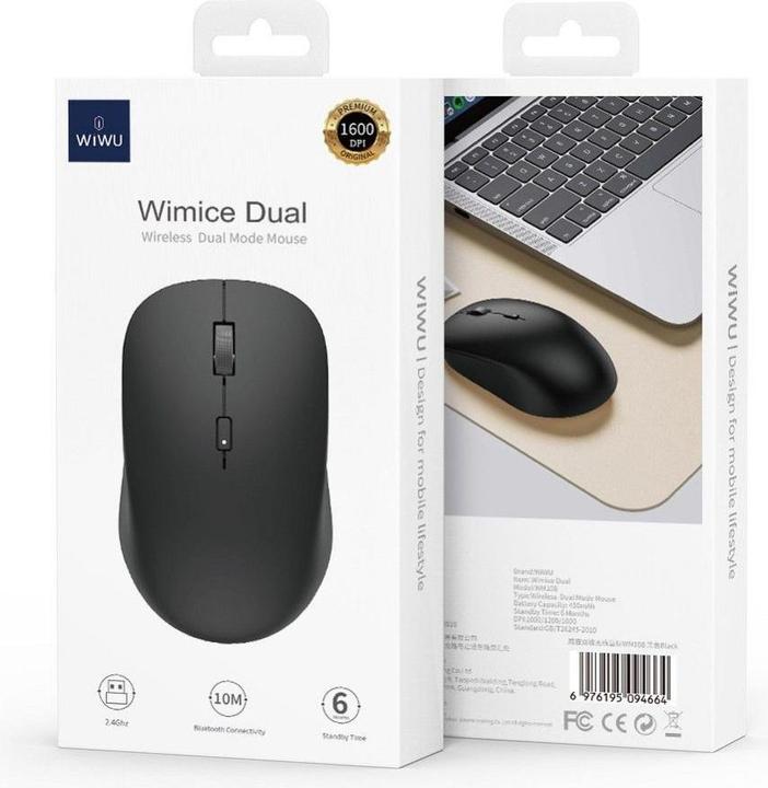 Actual product image Wiwu Converter - WiMiCE Dual Mode Wireless Mouse WM108 - black
