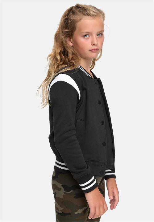 Actual product image Urban Classics Girls Inset College Sweat Jacket (110, 116)