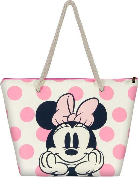 Immagine prodotto Karactermania Borsa da spiaggia Minnie Mouse Dots Soleil, rosa, 52 x 37 cm