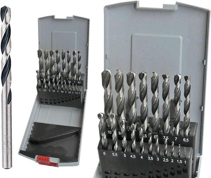 Productafbeelding Bosch Professional Zubehör HSS-draaiboor PuntTeQ Set (1 mm, 1,5 mm, 2 mm, 2,5 mm, 3 mm, 3,5 mm, 4 mm, 4,5 mm, 5 mm, 5,5 mm, 6 mm, 6,5 mm, 7 mm, 7,5 mm, 8 mm, 8,5 mm, 9 mm, 9,5 mm, 10 mm)