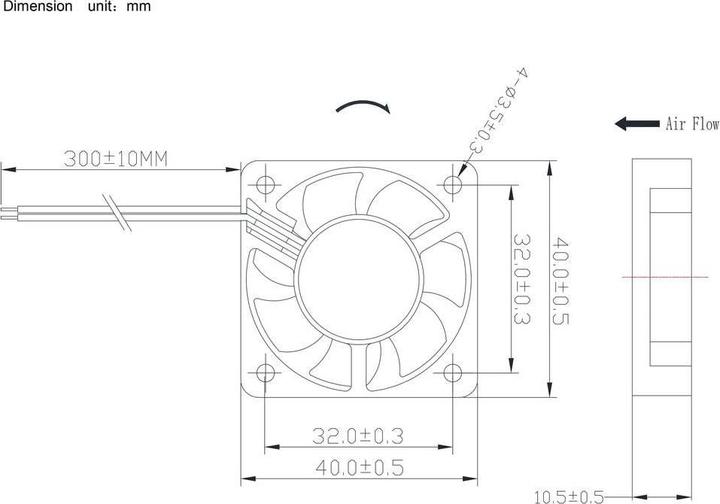 Immagine prodotto Tru Components TC-MX4010-5V0.1A Ventilatore assiale 5 V/DC 10,8 m³/h (L x L x A) 40 x 40 (40 mm, 1x)