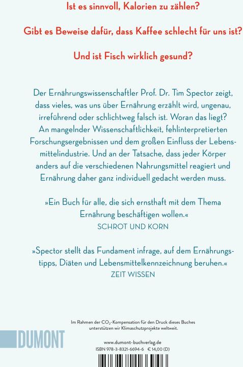 Image du produit Die Wahrheit über unser Essen (Allemand, Tim Spector, Sara Riffel, Petra Huber, 2023)