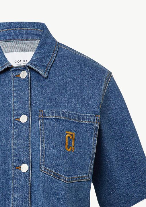 Immagine prodotto Comma Bluse Kurzes Denim-Hemd im Boxy Fit (36)
