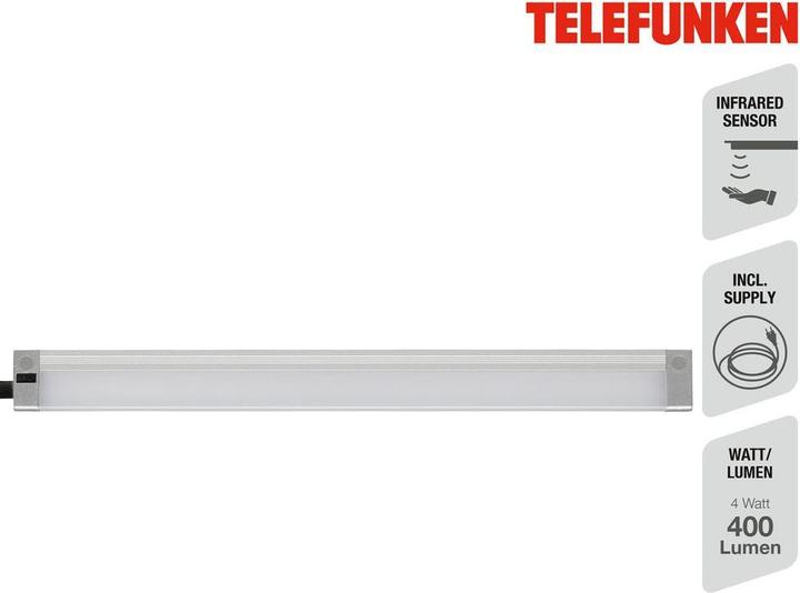 Image du produit Telefunken LED Unterbauleuchte, silber, 1xLED-Platine/4W (400 lm)