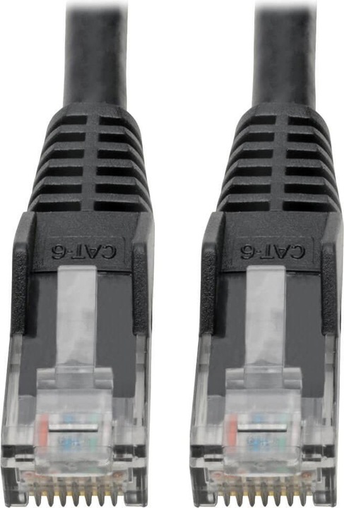 Image du produit Eaton Cat6 Gigabit Snagless Molded UTP Ethernet Cable RJ45m/M Black 6-in. 15.24cm (U/UTP, CAT6, 0.15 m)