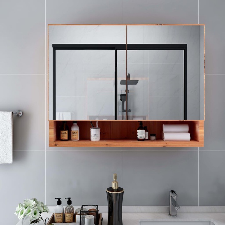 Actual product image VidaXL Mirror cabinet (80 x 15 x 60 cm)