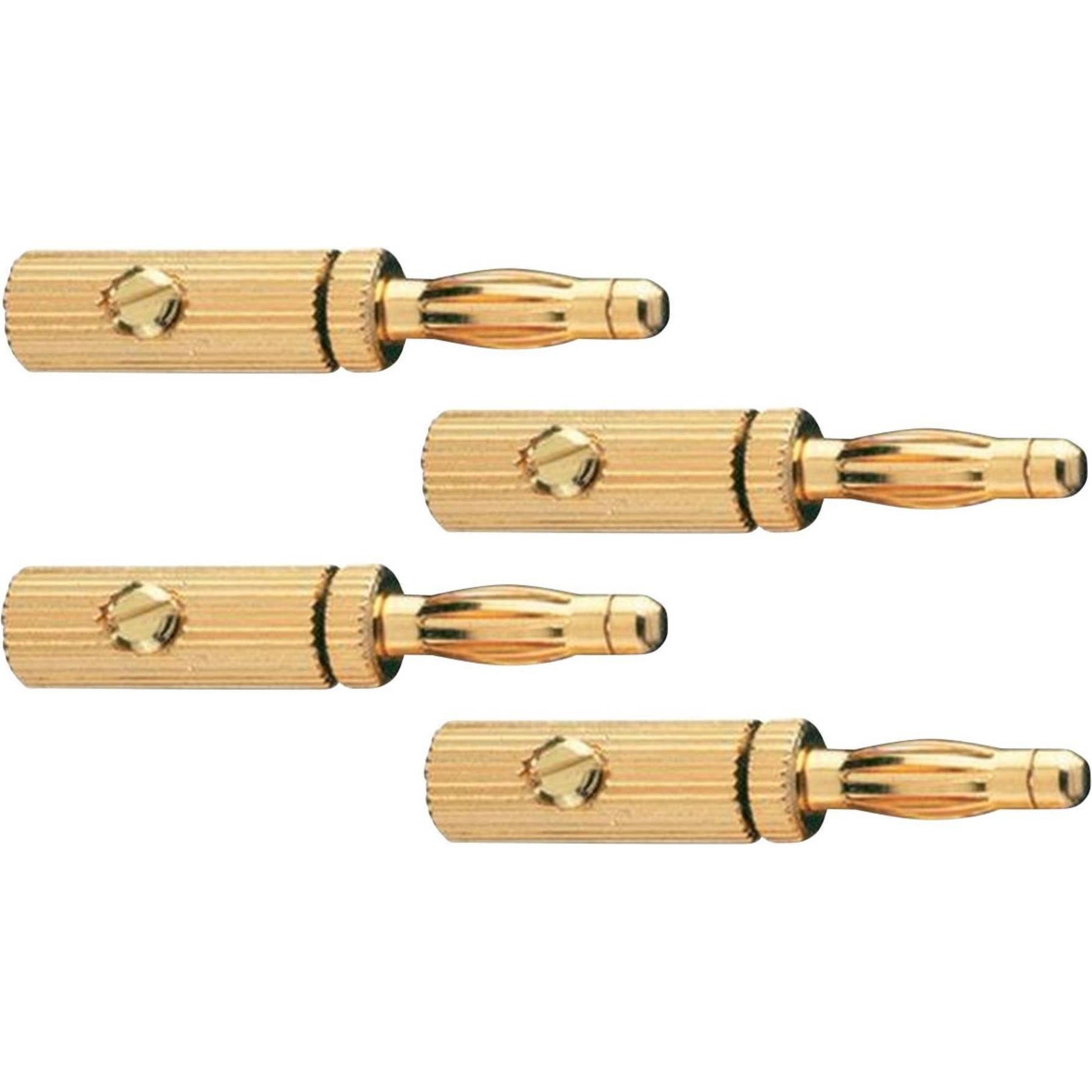 Oehlbach Banana B3, Audio Stecker, Gold