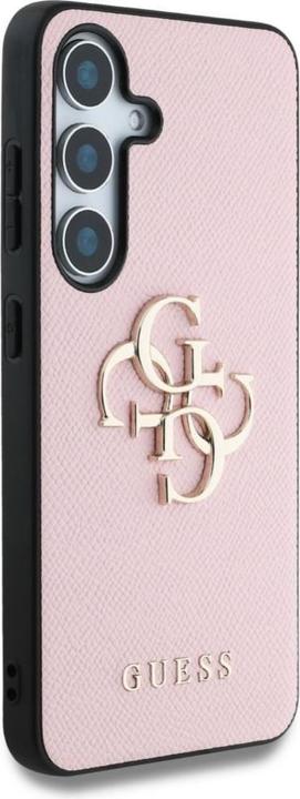 Actual product image Guess Etui Grained Big 4G Logo Small Classic Logo do Samsung Galaxy S25 rÃ³Å¼owy (Samsung Galaxy S25)