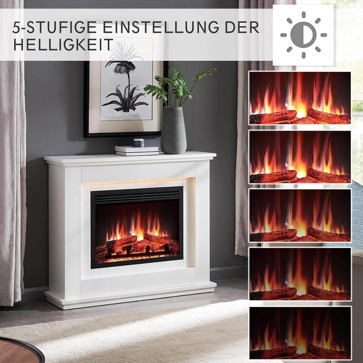 Actual product image Richen Baldur electric fireplace, app control, without glass cover plate