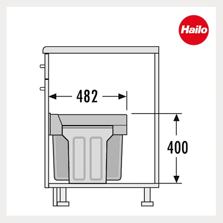 Produktbild Hailo 3666661 Tandem Abfallsystem (30 l)