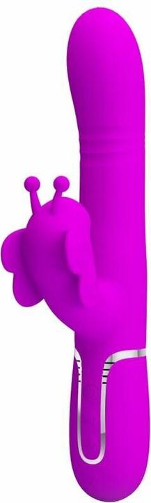 Pretty Love Multifunktions-Kaninchenvibrator 4 In 1 Schmetterling Fuchsia