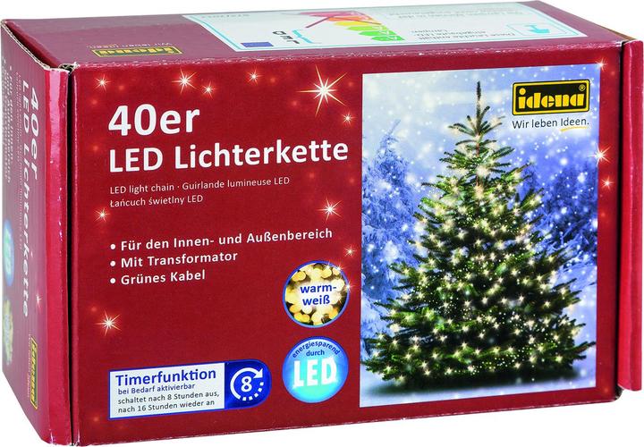 Produktbild Idena LED-Lichterkette 40er warmweiss,für Aussen (1 m)