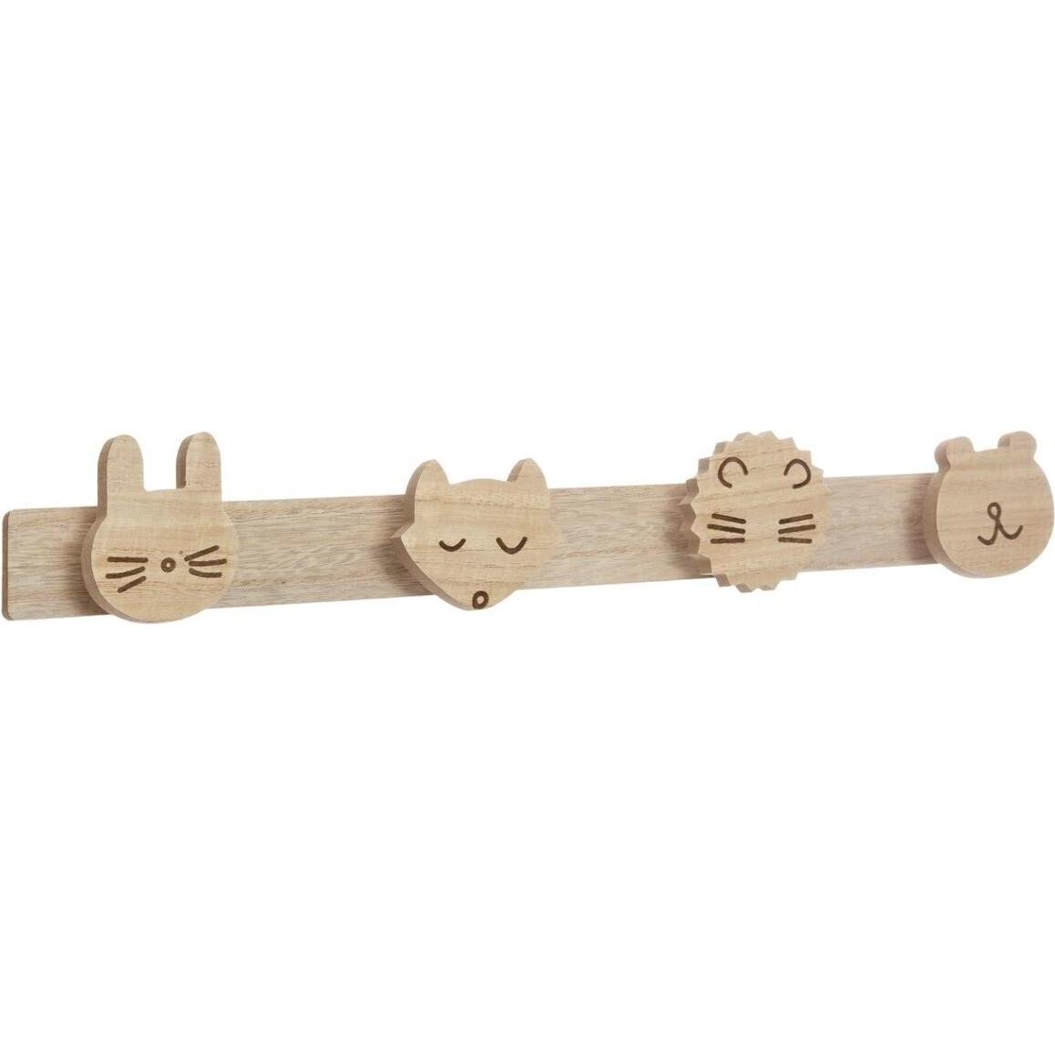 Atmosphera, Wanddeko, Holz patere wild, beige