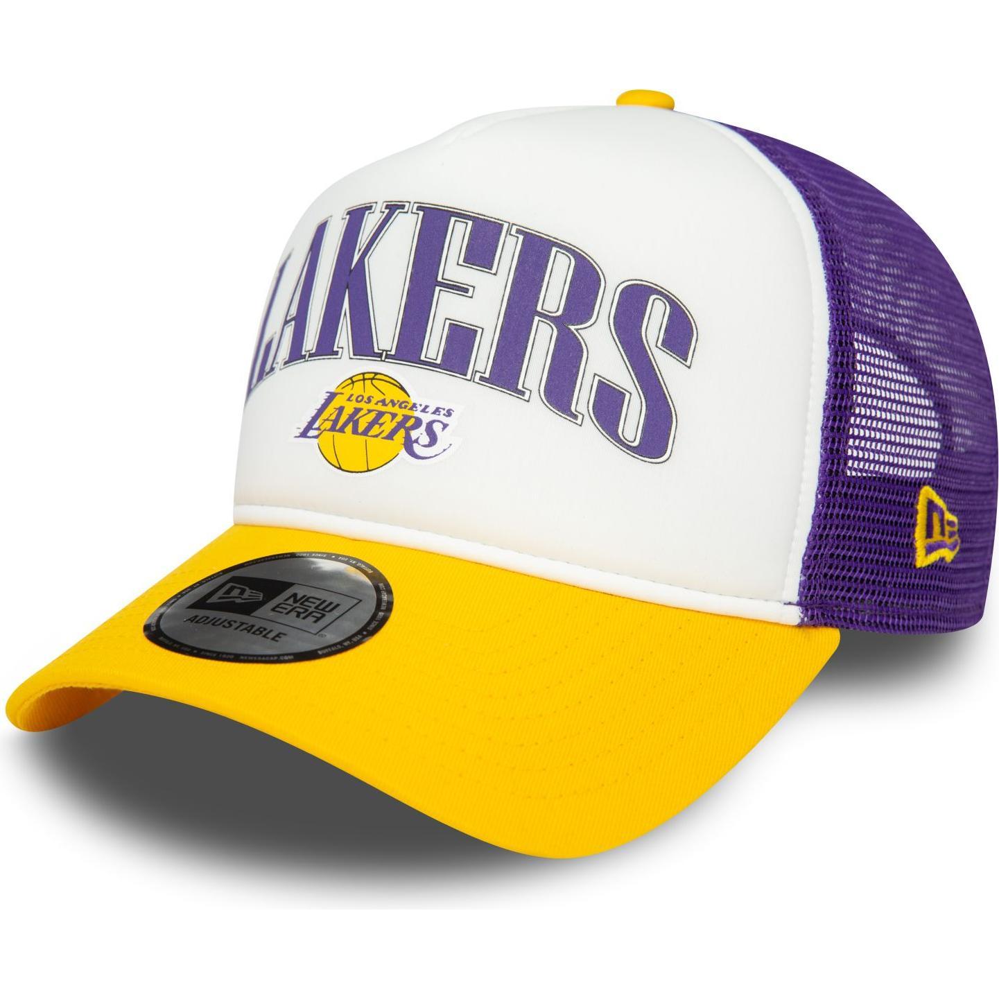New Era, Herren, Cap, Trucker Retro Los Angeles Lakers, Weiss, (One Size)