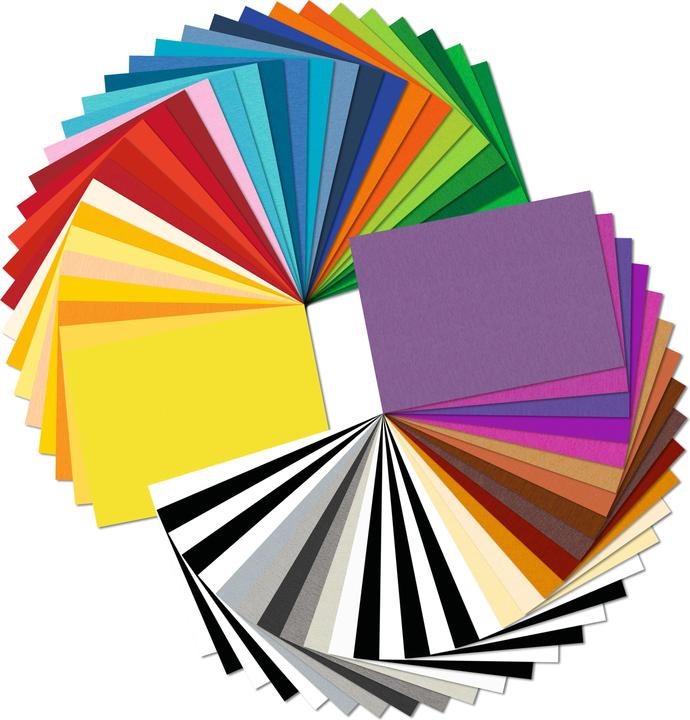 Image du produit Ursus Bloc de carton photo A6 11406499S 300g, 51 couleurs 60 feuilles (300 g/m², 1x)