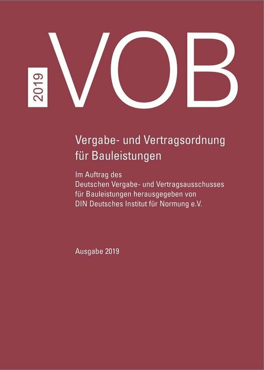 Actual product image VOB Gesamtausgabe 2019 (German, Dva, DIN e.V., 2019)
