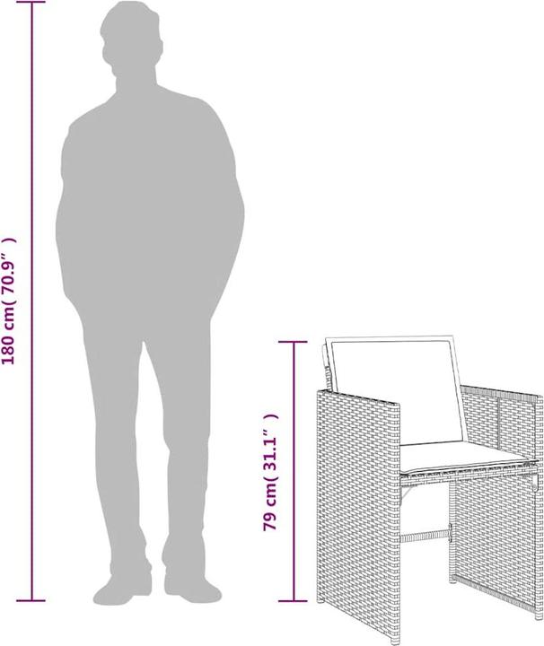 Produktbild vidaXL Garten Essgruppe