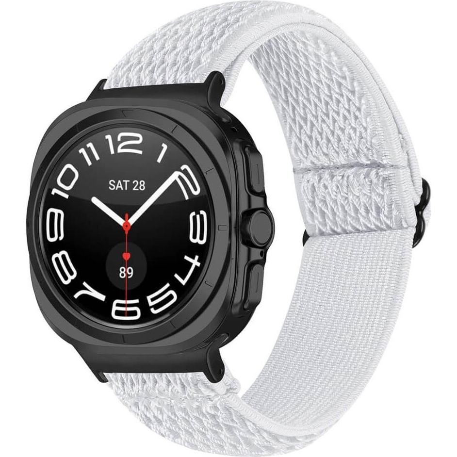 Cover-Discount Samsung Galaxy Watch 8 / Galaxy Watch 8 Classic - Silikon Ersatzband (Nylon), Cinturini per orologi, Bianco