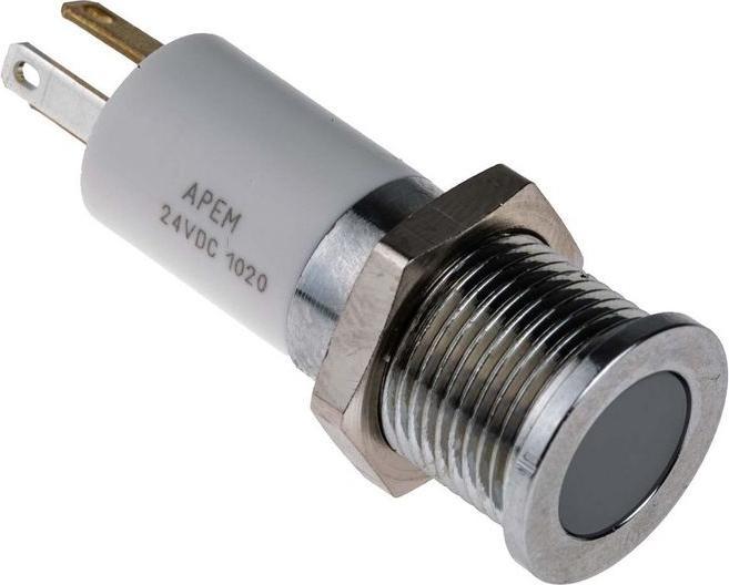 Produktbild RS PRO 14mm flush satin chr LED, 3colour 24Vdc