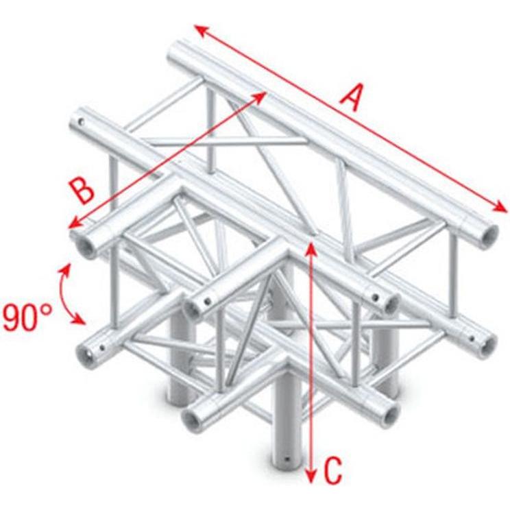 Showtec T-Cross Down 4-way, Montage Lichttechnik