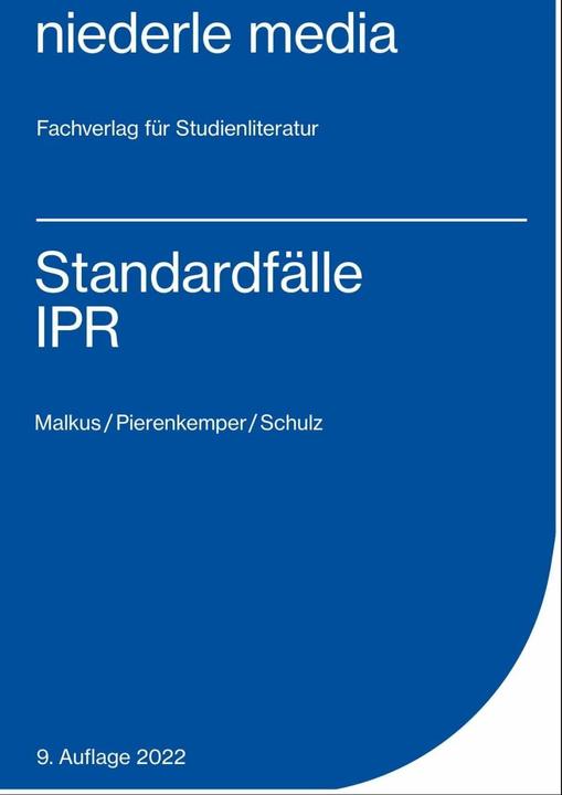 Produktbild Standardfälle IPR (Deutsch, Martin Malkus, Martin Schulz, Roger Pierenkemper, 2022)