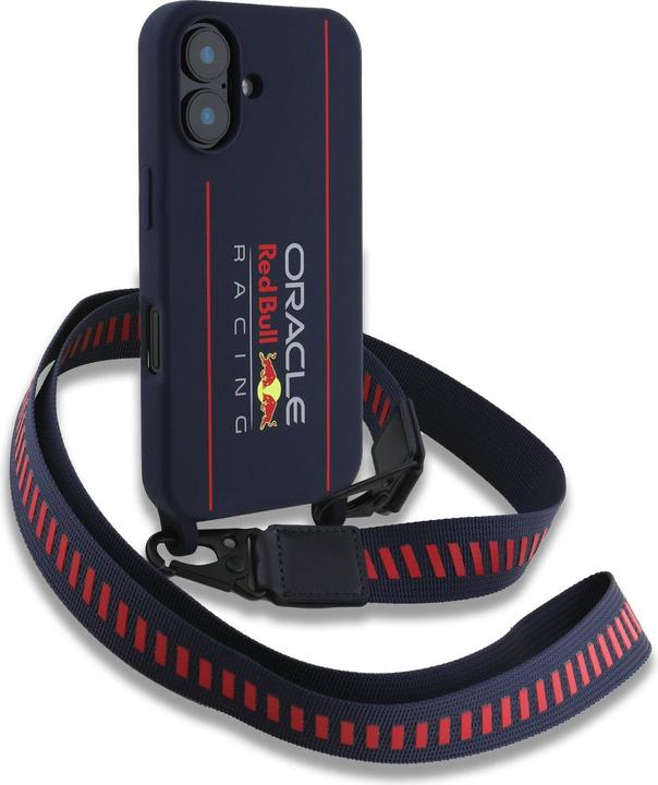 Image du produit Red Bull RBHMP16S24SISOLRV iPhone 16 6.1" hardcase Silicone Strap and Vertical Logo MagSafe navy (Apple iPhone 16)