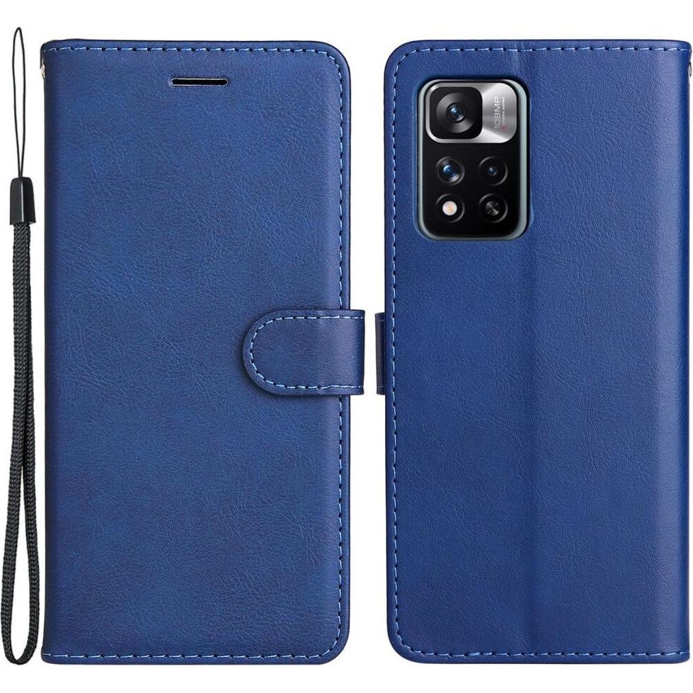 Cover-Discount Xiaomi Redmi Note 11 Pro+ - Leder Etui Hülle blau (Xiaomi Redmi Note 11 Pro), Smartphone Hülle, Blau