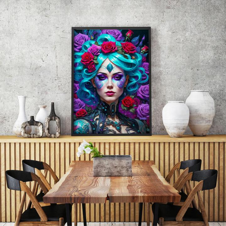 Produktbild Enjoy Puzzle Puzzle 1000 Teile - Gothic Flowers Portrait (1000 Teile)