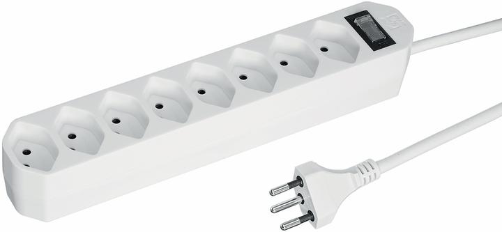 Actual product image Steffen Compact 1.5m 8xT13 Breaker Switch, white (8x, Type 13, 1.50 m)